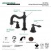Kingston Brass KS1975AL Heritage Widespread Lavatory Faucet with Metal lever handle  Oil Rubbed Bronze - B000F693X4